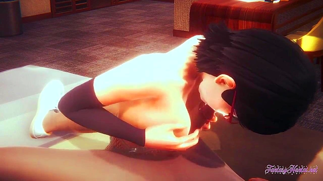 Sarada’s Uncensored Naruto Hentai Threesome – Blowjob, Boobjob & Hard Sex