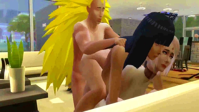 Naruto Hentai Threesome – Radi Pleasures Sakura & Hinata in Hot Anime Action