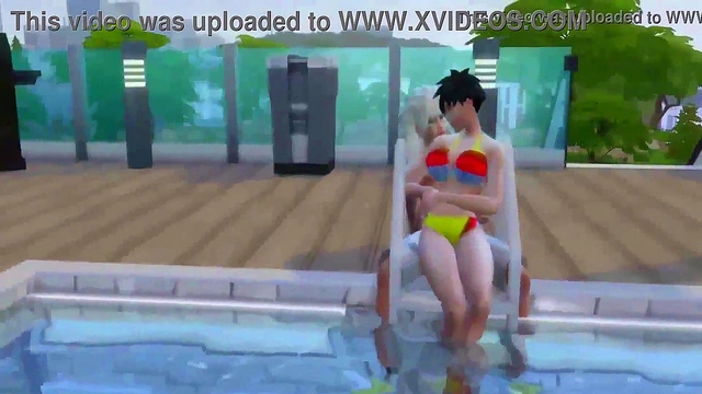 Videl Asks Madara for Threesome Fun at Pool With Naruto Friends