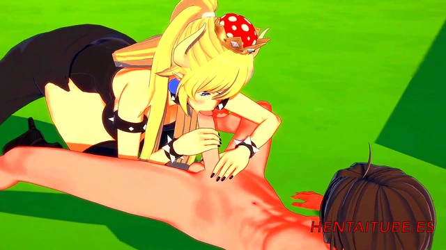 Bowsette Gives Multi-Orgasm Handjob & Blowjob in Mario Bros Hentai 3D