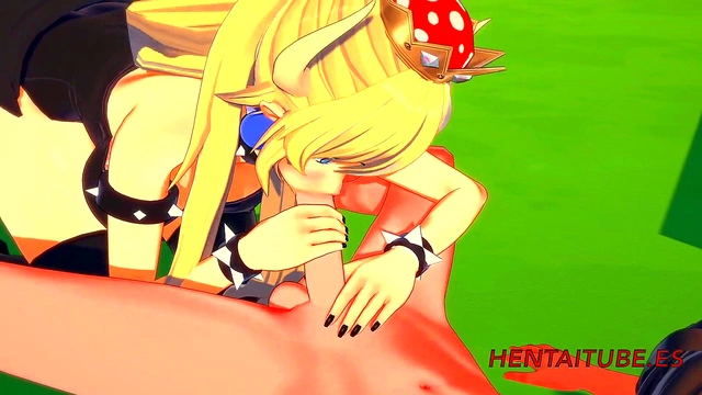 Bowsette Gives Multi-Orgasm Handjob & Blowjob in Mario Bros Hentai 3D
