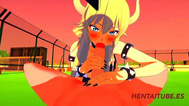 Bowsette Gives Multi-Orgasm Handjob & Blowjob in Mario Bros Hentai 3D