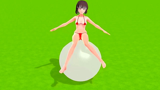 Toyotanono's Swimsuit Slideshow – Nearly Naked Anime Cutie Wobbles Seductively