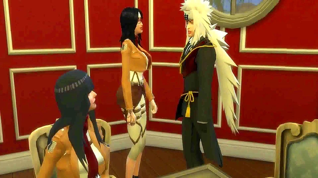 Jiraiya’s Fans Get Fucked While Tsunade Shows Off Her Bouncing Boobs for Naruto Cuckold Fun