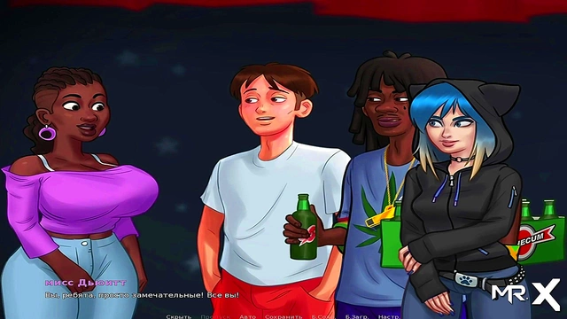 Big-Titted Teacher Jumps Into Anime Summer Fun For A Creamy Finish