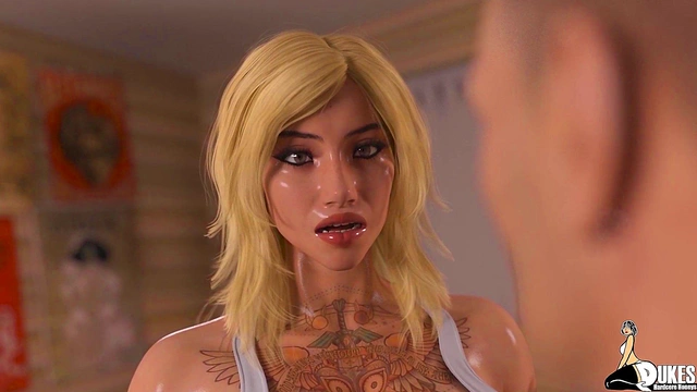 Tattooed Milf Biker Chick Naudi Nala Takes Multiple BBC Cocks In Club Threesome