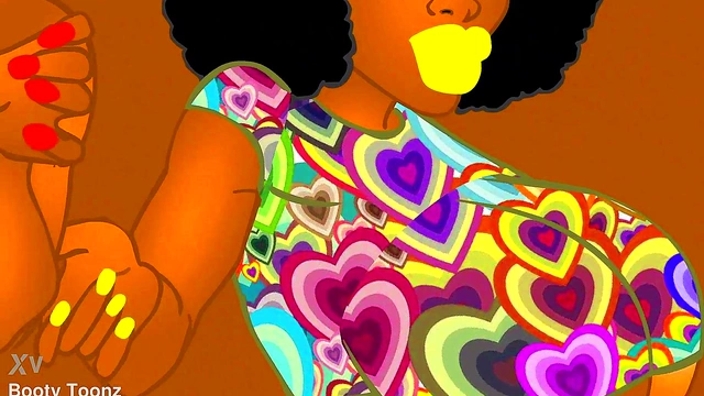 Ebony Twin Goddesses Shake Big Bubble Butts & Boobs In Anime Strip Club Action