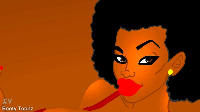 Ebony Twin Goddesses Shake Big Bubble Butts & Boobs In Anime Strip Club Action