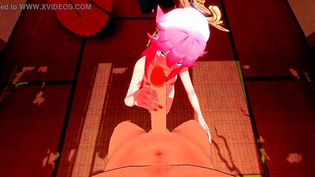 Yae Miko & Zhongli Enjoy Uncensored 3D Hentai Handjob and Boobjob with Cumshot