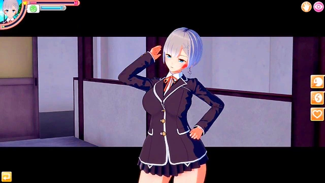 Strong-Personality Asami Rubs Her Huge Tits While Giving Blowjob & Handjob