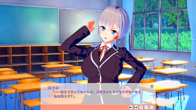 Strong-Personality Asami Rubs Her Huge Tits While Giving Blowjob & Handjob