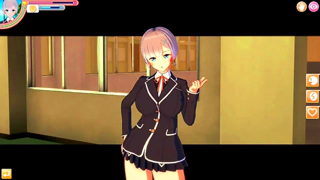 Strong-Personality Asami Rubs Her Huge Tits While Giving Blowjob & Handjob