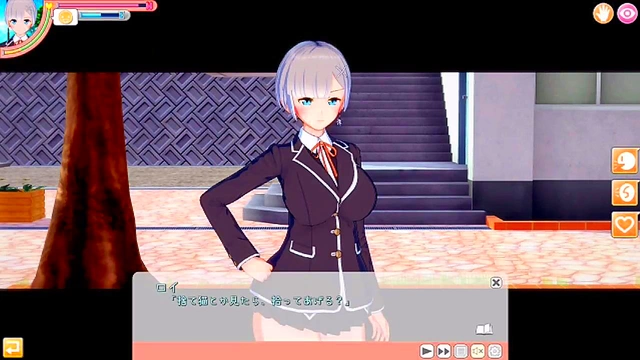 Strong-Personality Asami Rubs Her Huge Tits While Giving Blowjob & Handjob