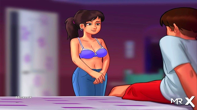 Summertime Saga Teen MILF Shows Off New Tattoo & Pussy In Cartoon Action