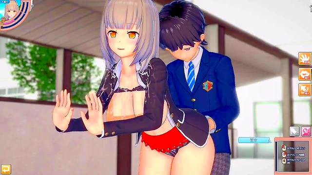 Big-Breasted Azusa from Koikatsu Rubbed Tits &amp – Handjob for Cumshot Bliss