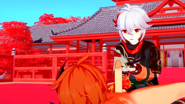 Kazuha & Tartaglia Heat Up Genshin Impact With Hardcore Handjob & Doggy Style Creampie