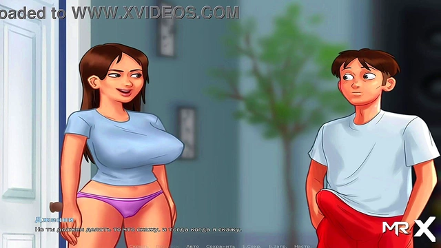 Mature Beauty jerks off teen's cock in Summertime Saga Hentai Scene