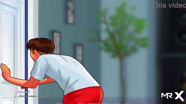 Mature Beauty jerks off teen's cock in Summertime Saga Hentai Scene