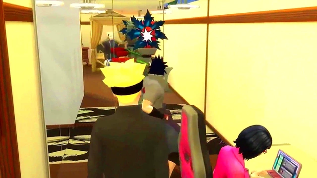 Sakura Catches Sasuke Masturbating While Naruto Visits Sarada for Hot Sex