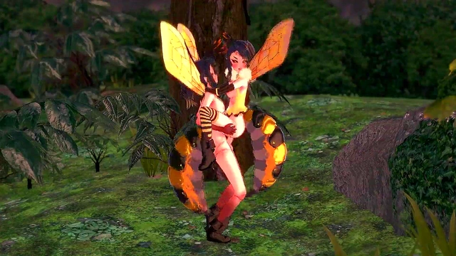 Queen Bee Gets Creampied by Futanari Lover in Spooky Halloween Hentai Scene