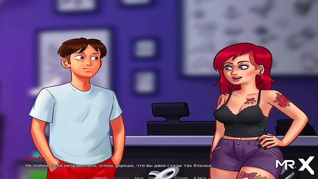 Brunette With Big Ass Rides Motorcycle for Hardcore Hentai Action