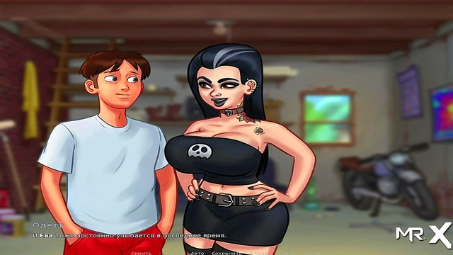 Brunette With Big Ass Rides Motorcycle for Hardcore Hentai Action