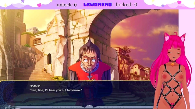 Lewd VTuber Neko Enjoys Big-Bosomed Anime Livestream Fantasies