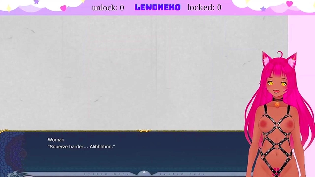 Lewd VTuber Neko Enjoys Big-Bosomed Anime Livestream Fantasies