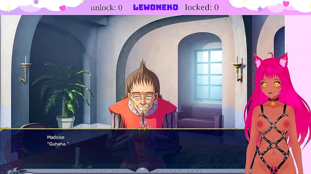 Lewd VTuber Neko Enjoys Big-Bosomed Anime Livestream Fantasies