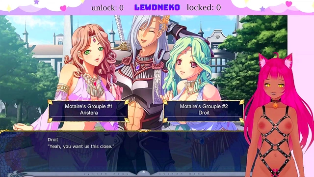 Lewd VTuber Neko Enjoys Big-Bosomed Anime Livestream Fantasies