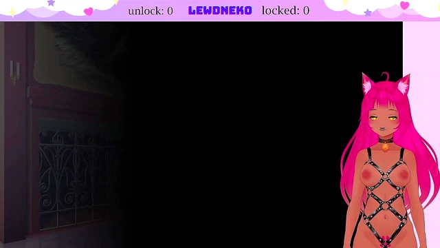 Lewd VTuber Neko Enjoys Big-Bosomed Anime Livestream Fantasies