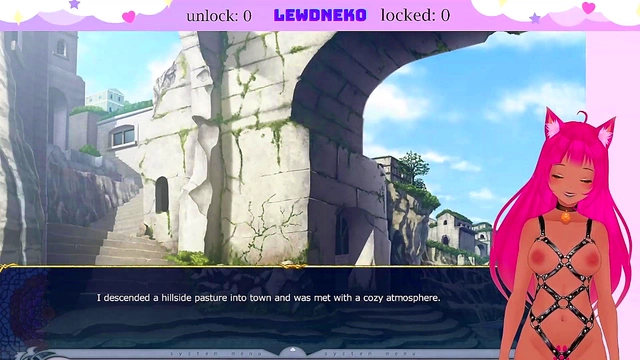 Lewd VTuber Neko Enjoys Big-Bosomed Anime Livestream Fantasies