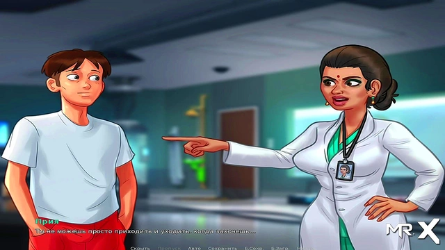 Naughty MILF Granny Shows Off Big Ass in Summertime Saga Elevator Scene