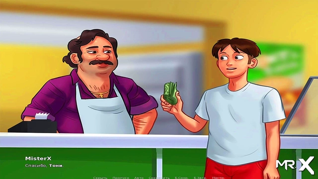 Naughty MILF Granny Shows Off Big Ass in Summertime Saga Elevator Scene