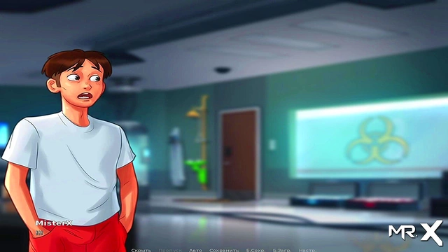 Naughty MILF Granny Shows Off Big Ass in Summertime Saga Elevator Scene