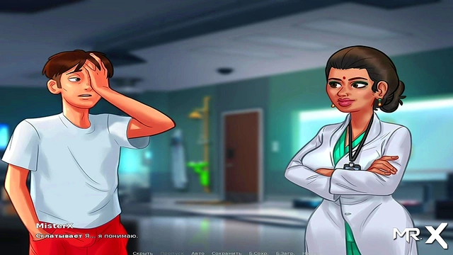 Naughty MILF Granny Shows Off Big Ass in Summertime Saga Elevator Scene