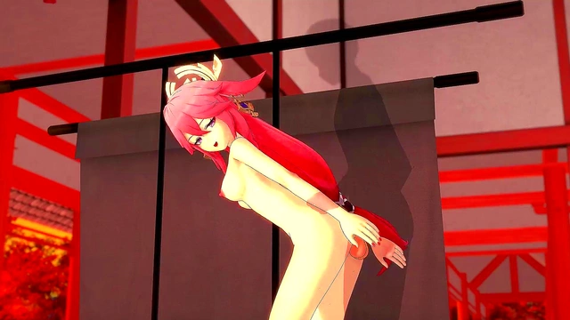 Yae Miko Foot Worship & Hot Anal Creampie in Genshin Impact Hentai