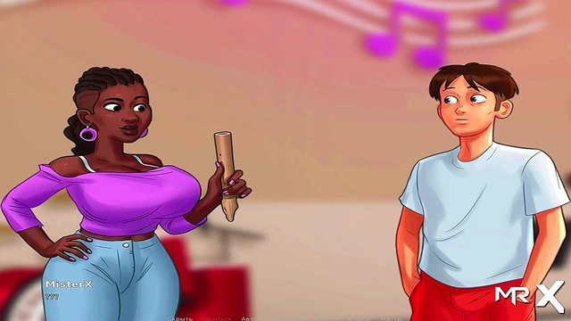 Mature Anime Lady Gets Help From Teen In Summertime Saga Cartoon Adventure