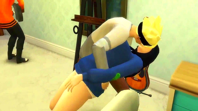 Boruto’s Threesome Fantasy – Father Naruto & Girlfriend Sarada Share Intense Pleasure