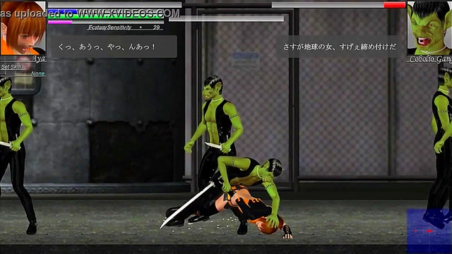 Pretty Aya Fucks Alien Men in New Hentai Game "The Hounds of the Blade" Gameplay