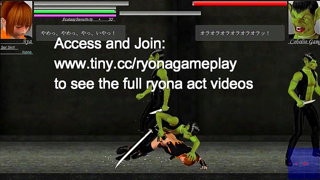 Pretty Aya Fucks Alien Men in New Hentai Game "The Hounds of the Blade" Gameplay