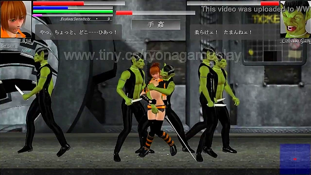 Pretty Aya Fucks Alien Men in New Hentai Game "The Hounds of the Blade" Gameplay