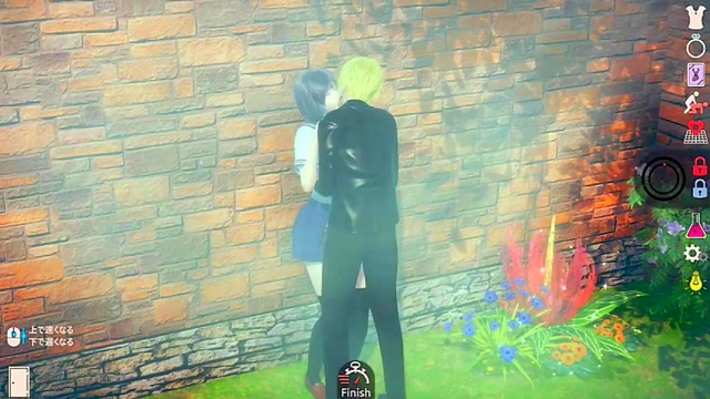 Cute Black-Haired AI Schoolgirl Enjoys Erotic Video with Big Tits Massage & Blowjob