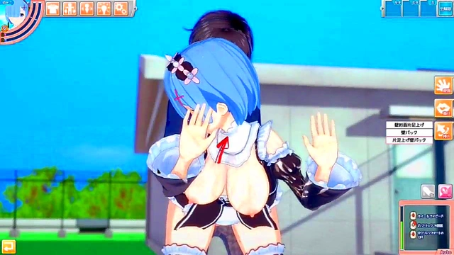 Rem’s Massive Tits Rubbed & Sucked in steamy 3D Eroge Anime Scene