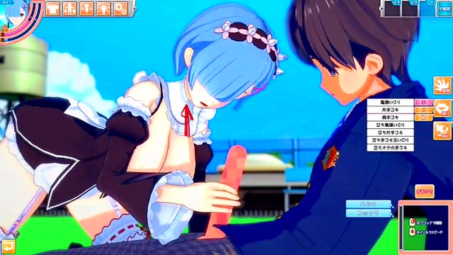 Rem’s Massive Tits Rubbed & Sucked in steamy 3D Eroge Anime Scene