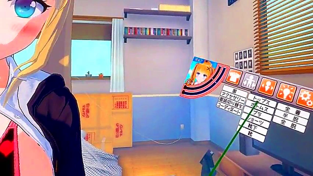 Cute Blonde Gal Rubs Her Big Boobs While Giving Blowjob & Handjob in 3D Hentai Anime