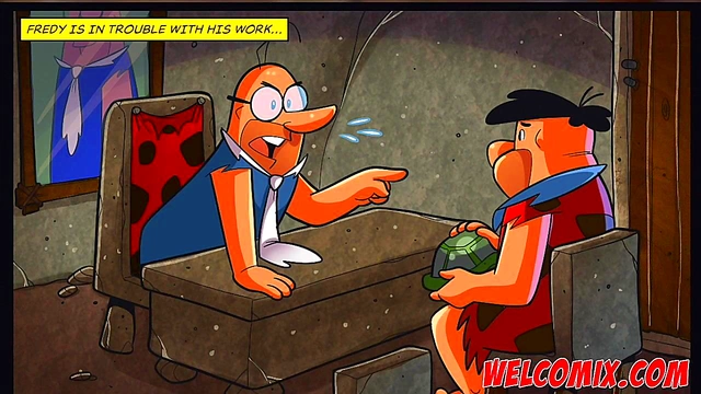 Horny Cartoon Couple from The Flintstoons Enjoy Wild Sex for Job Security
