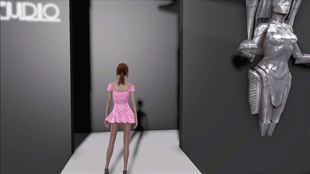 Sexy Brunette Goes Wild in Fallout 4 Anime Fashion Show