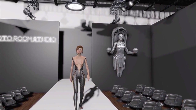 Sexy Brunette Goes Wild in Fallout 4 Anime Fashion Show