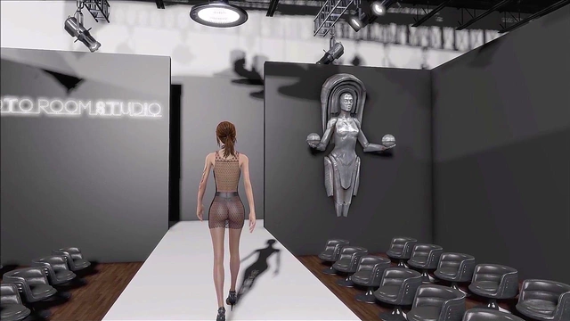 Sexy Brunette Goes Wild in Fallout 4 Anime Fashion Show